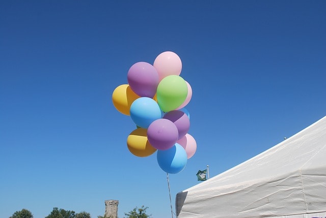 Heliumfyllda ballonger.