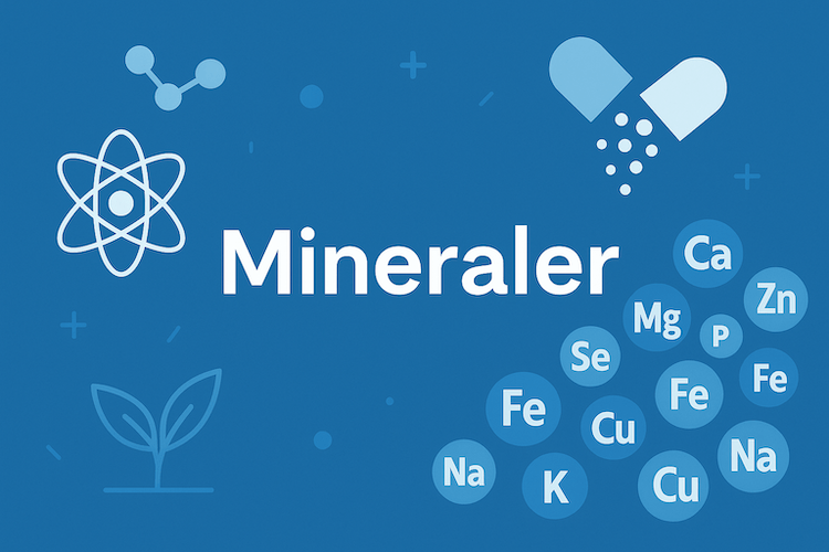 Illustration av mineraler.